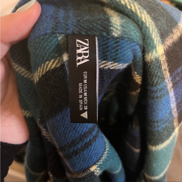 Zara Oversized Plaid Button Down Overshirt/Flannel - Picture 4 of 7